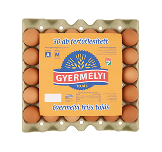 Gyermelyi vajcia dezinfikované 30 sk box